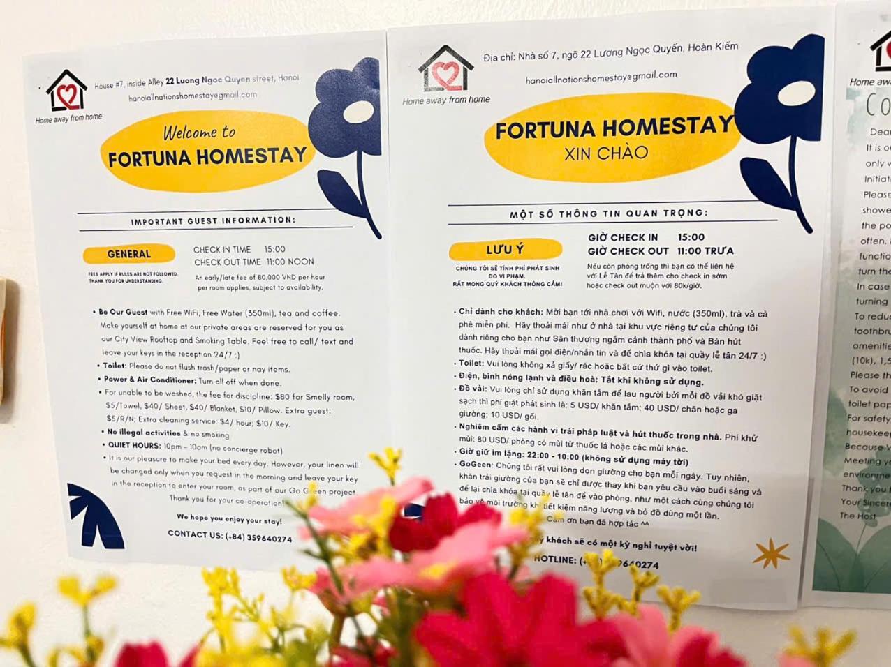 Fortuna Homestay Hanoi Eksteriør bilde